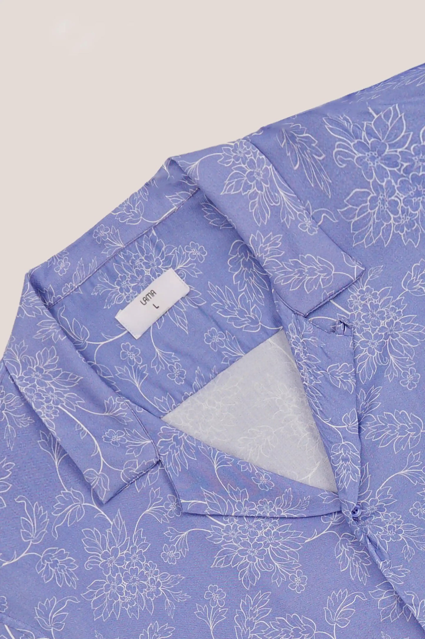 BLUE SAFARI PRINTED BUTTON DOWN SHIRT