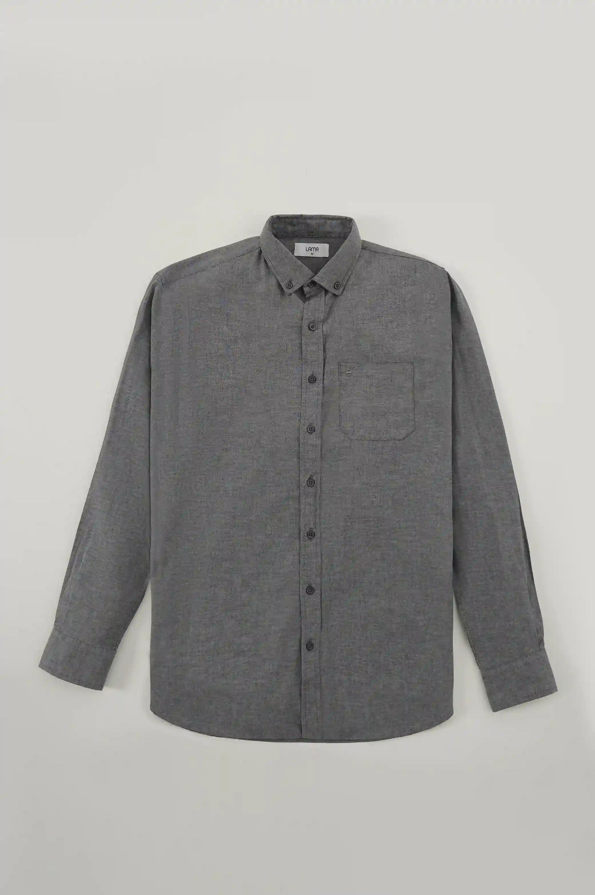 CHARCOAL EVERYDAY BUTTON COLLAR SHIRT