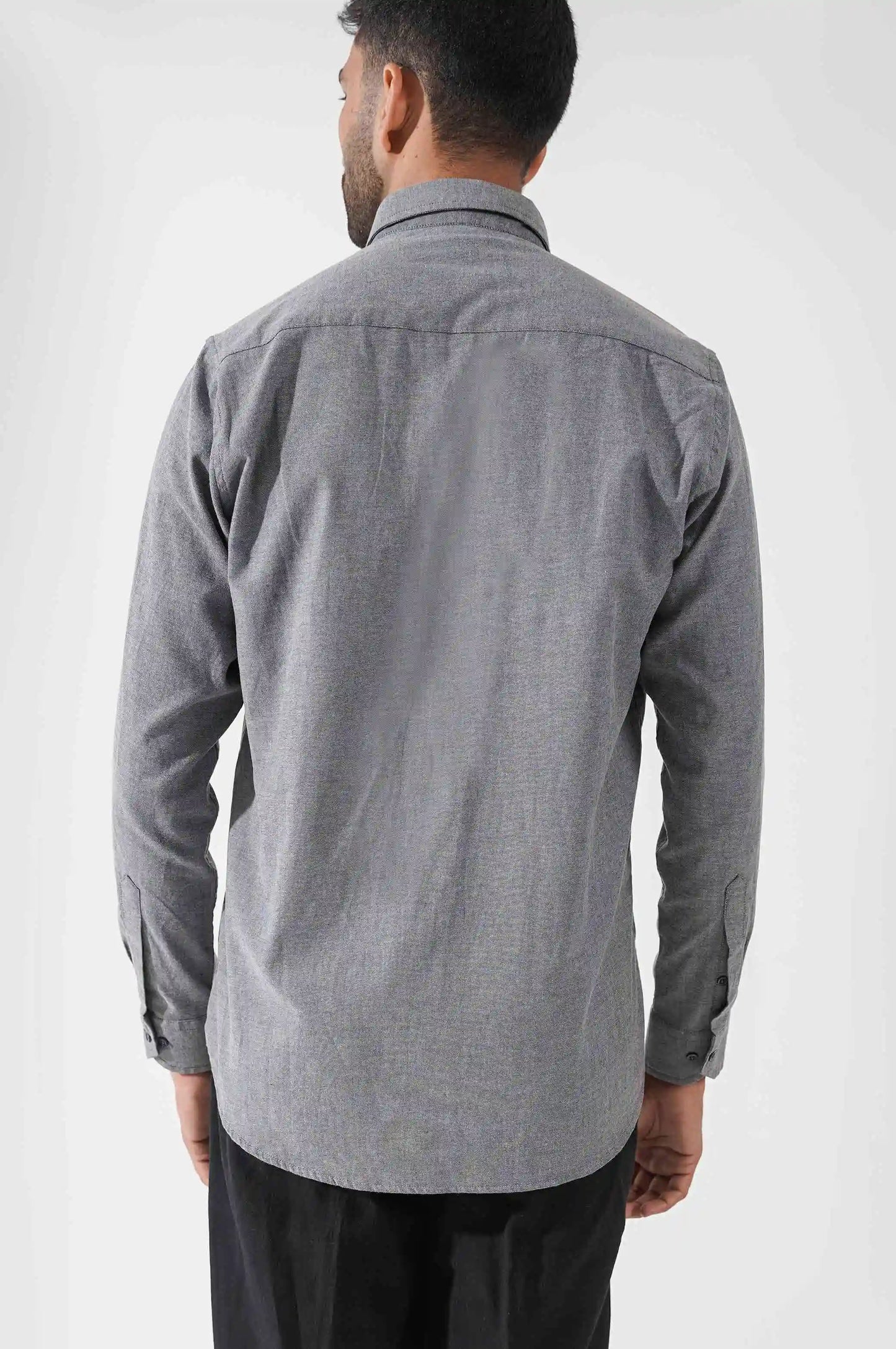 CHARCOAL EVERYDAY BUTTON COLLAR SHIRT