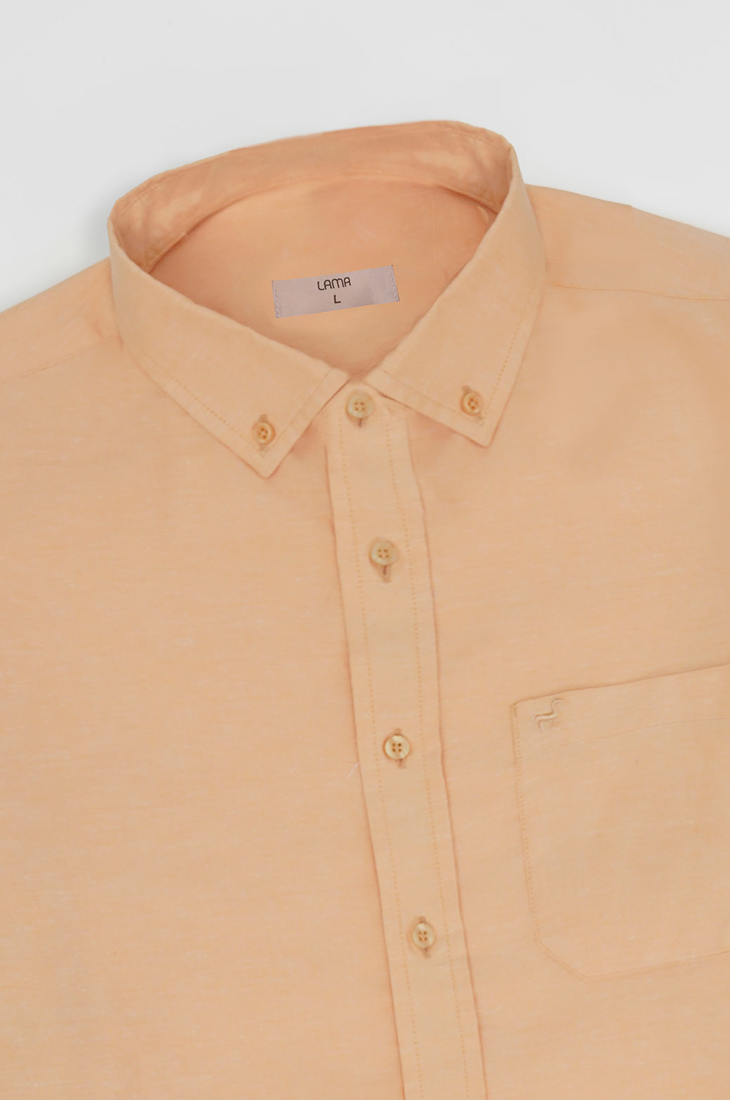 ORANGE BUTTON COLLAR SHIRT