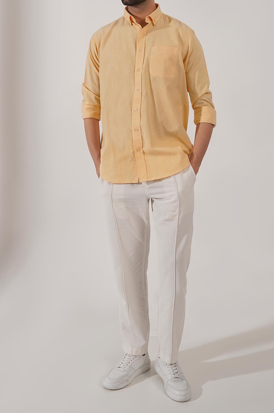 YELLOW EVERYDAY BUTTON COLLAR SHIRT