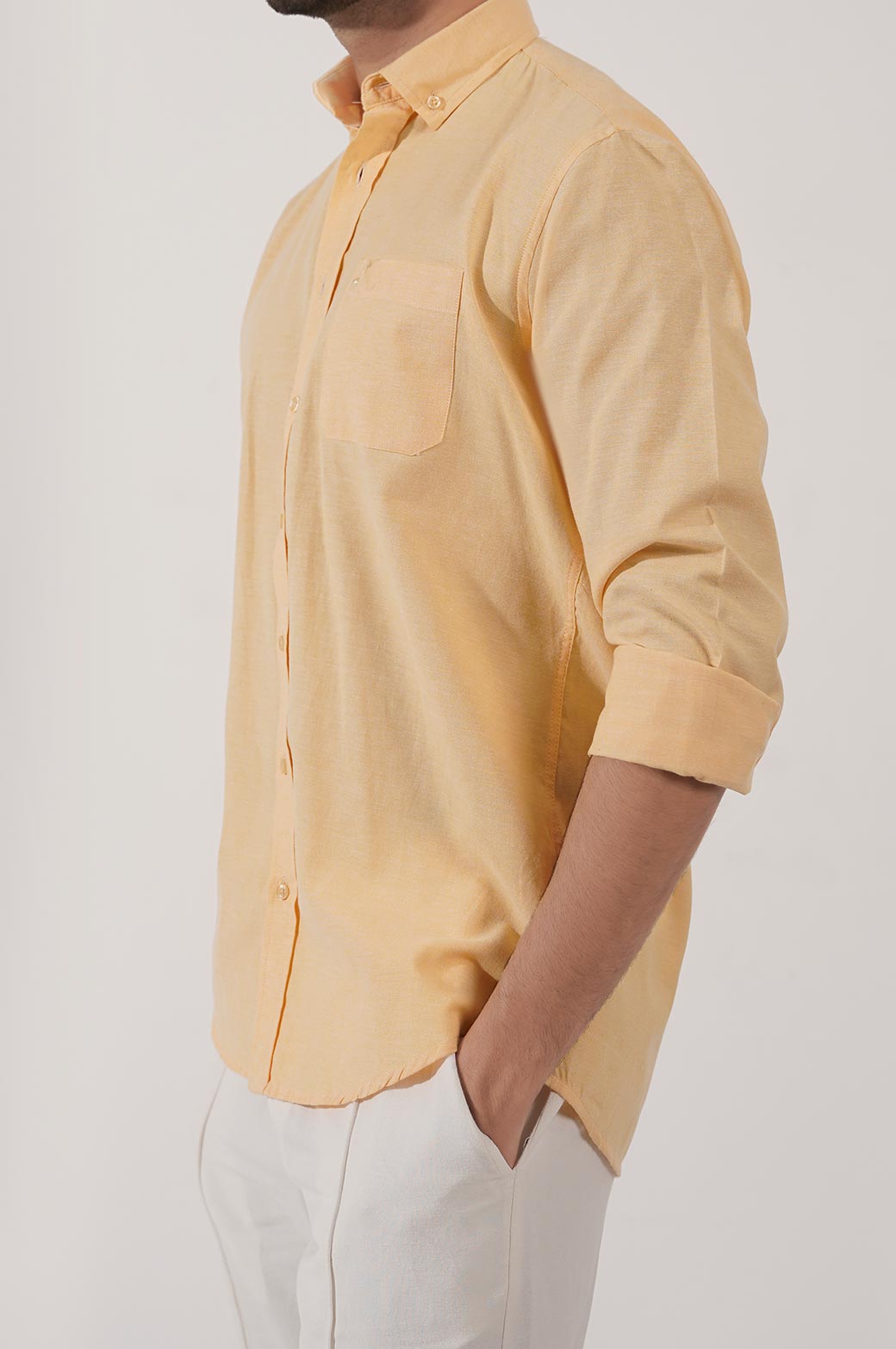 YELLOW EVERYDAY BUTTON COLLAR SHIRT