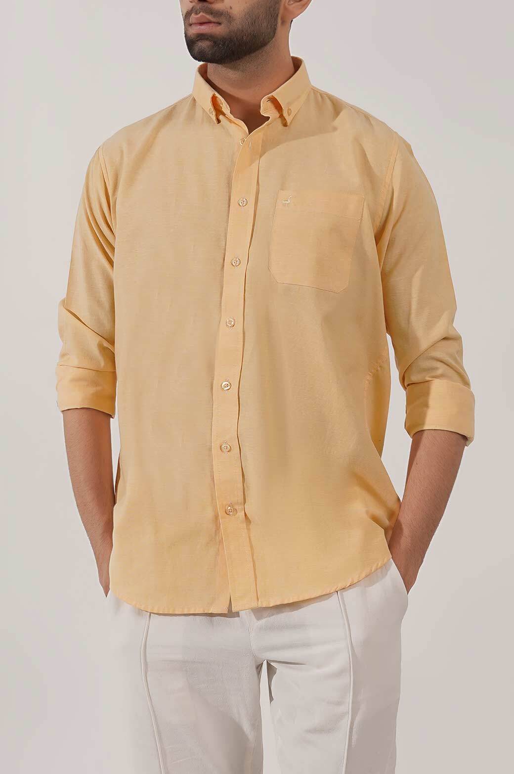 YELLOW EVERYDAY BUTTON COLLAR SHIRT