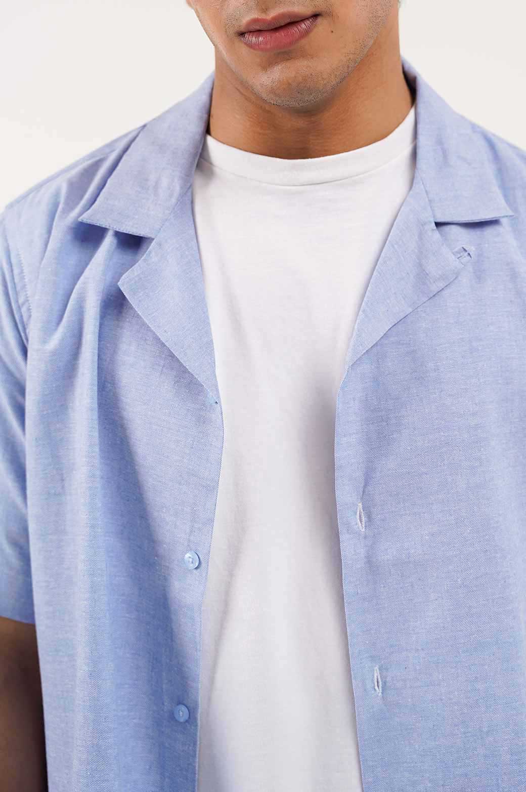 BLUE SAFARI BUTTON DOWN