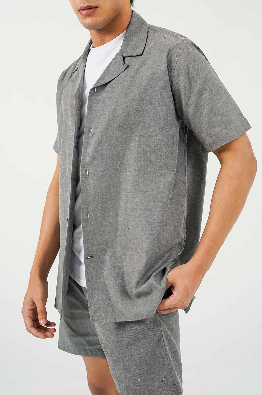 CHARCOAL SAFARI BUTTON DOWN
