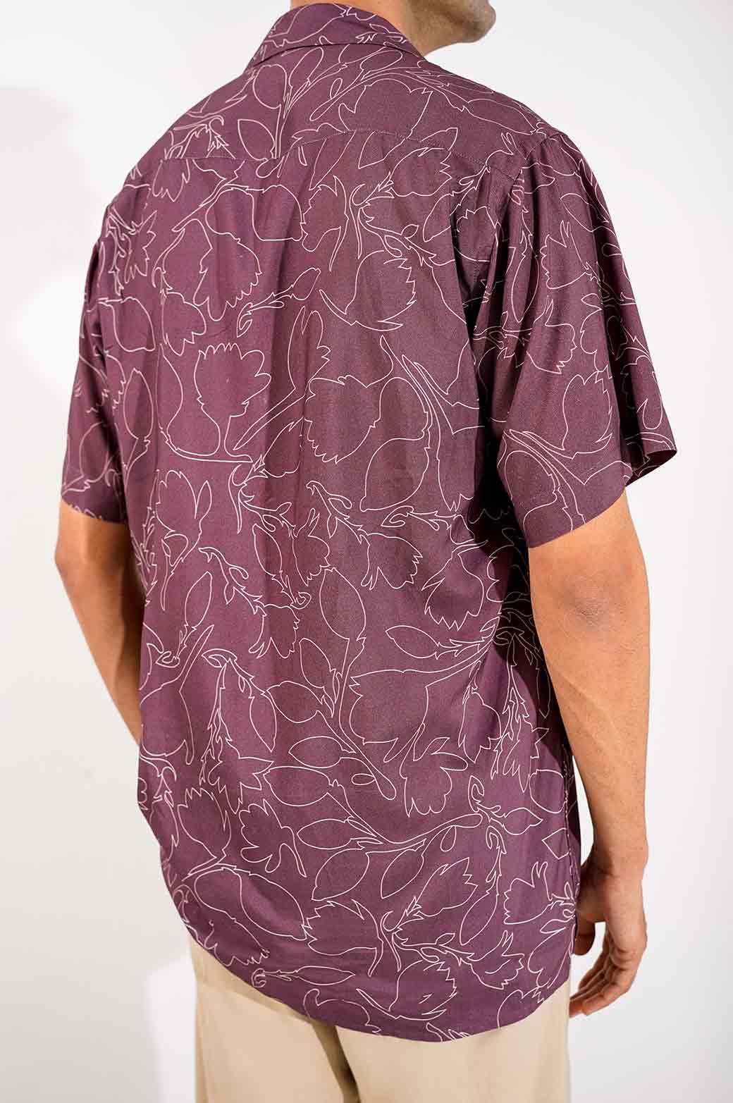 BROWN PRINTED SAFARI SHIRT