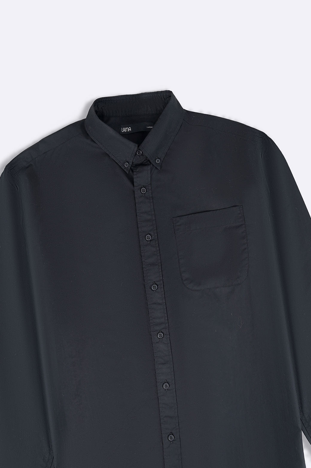 BLACK POPLIN POCKET SHIRT