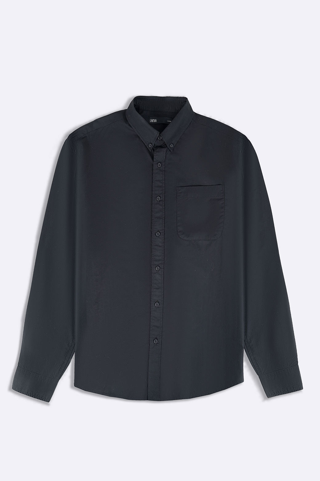 BLACK POPLIN POCKET SHIRT