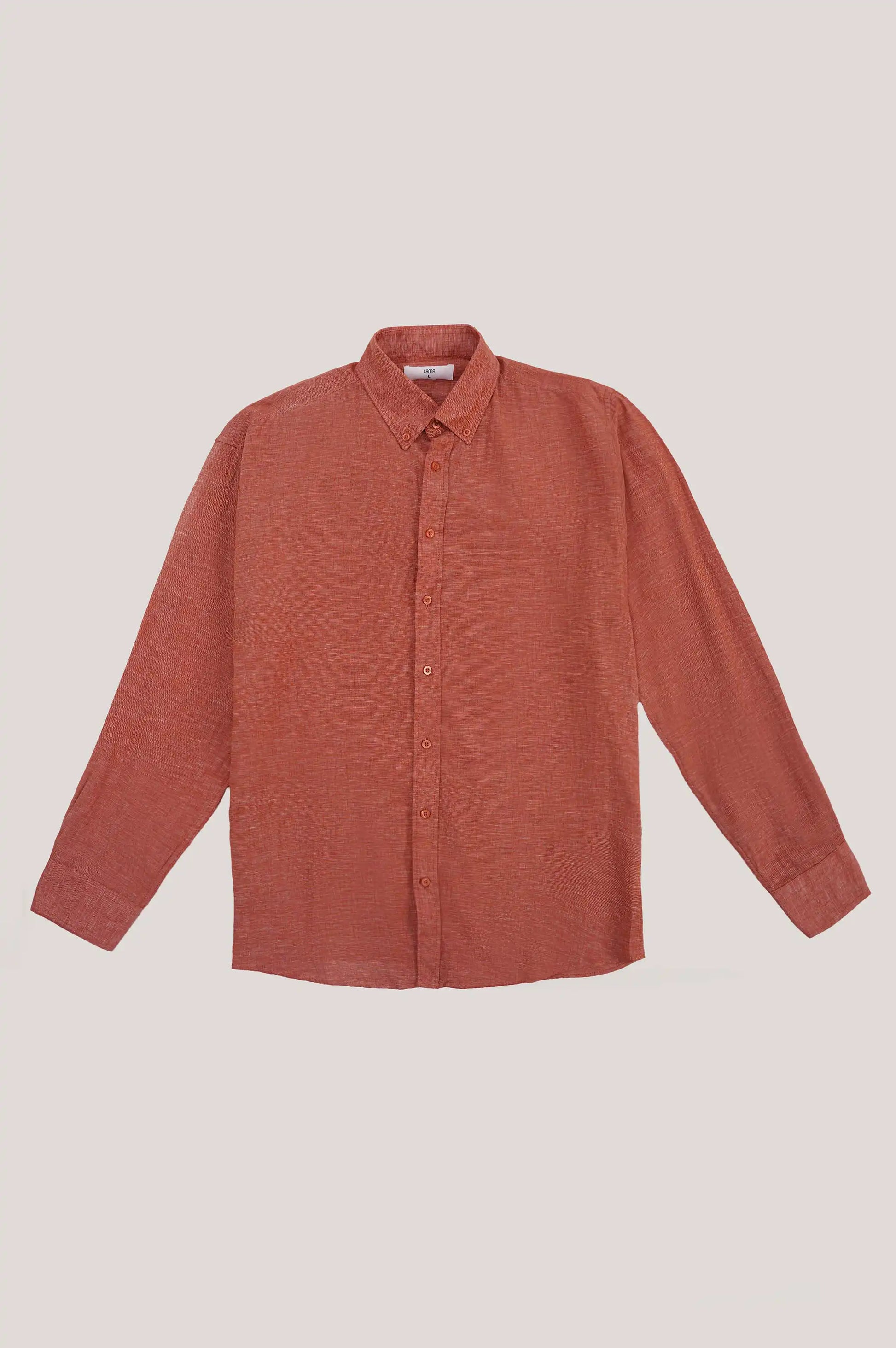 RUST MAN BUTTON DOWN SHIRT