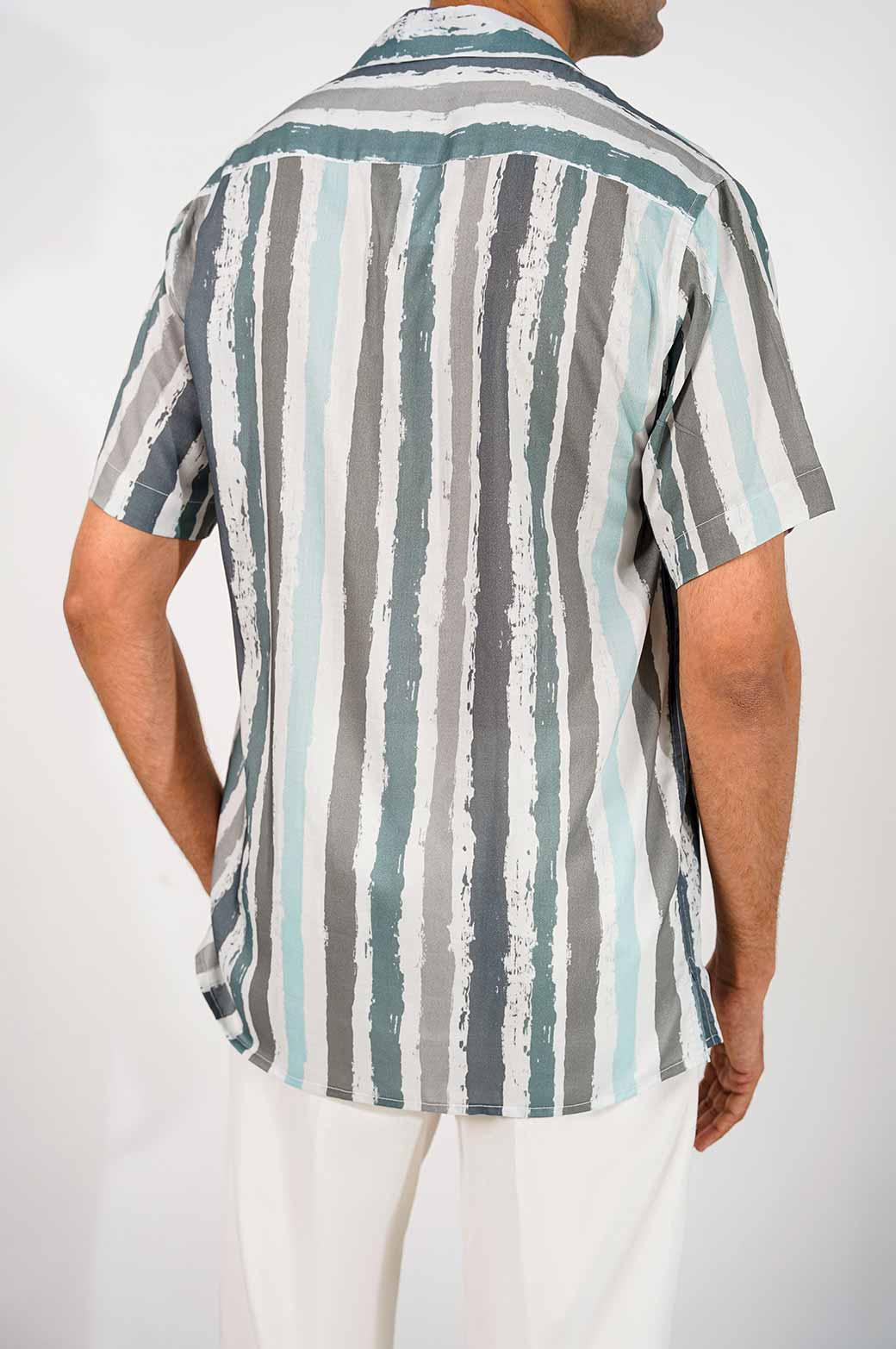 WHITE PRINTED SAFARI SHIRT