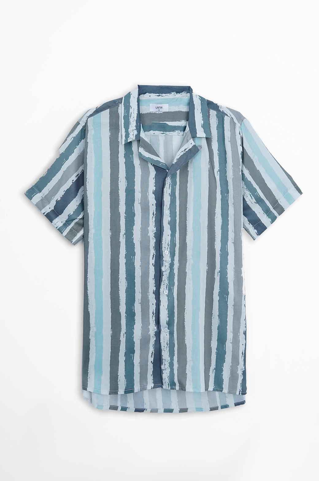 WHITE PRINTED SAFARI SHIRT
