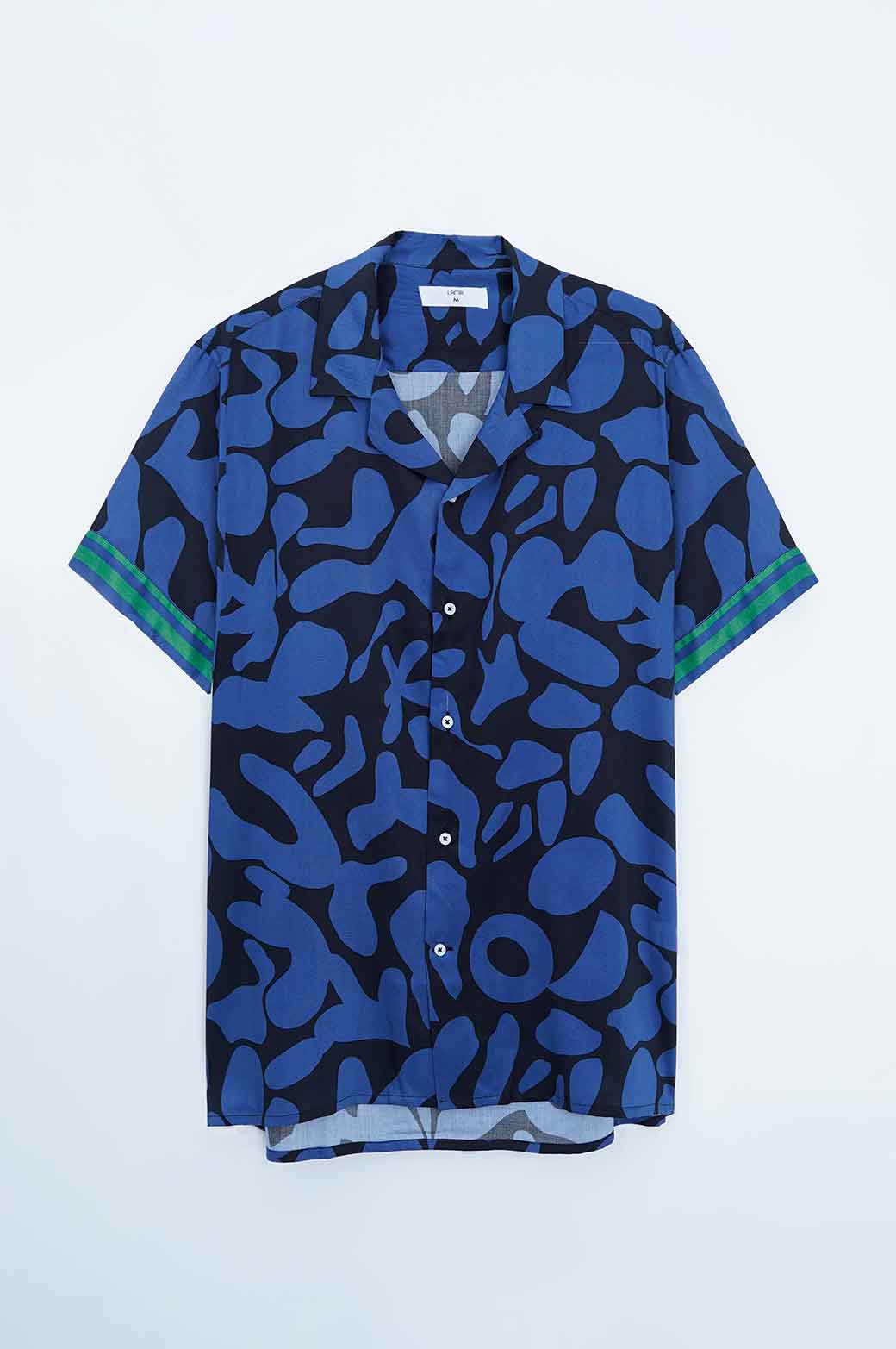 BLACK PRINTED SAFARI SHIRT