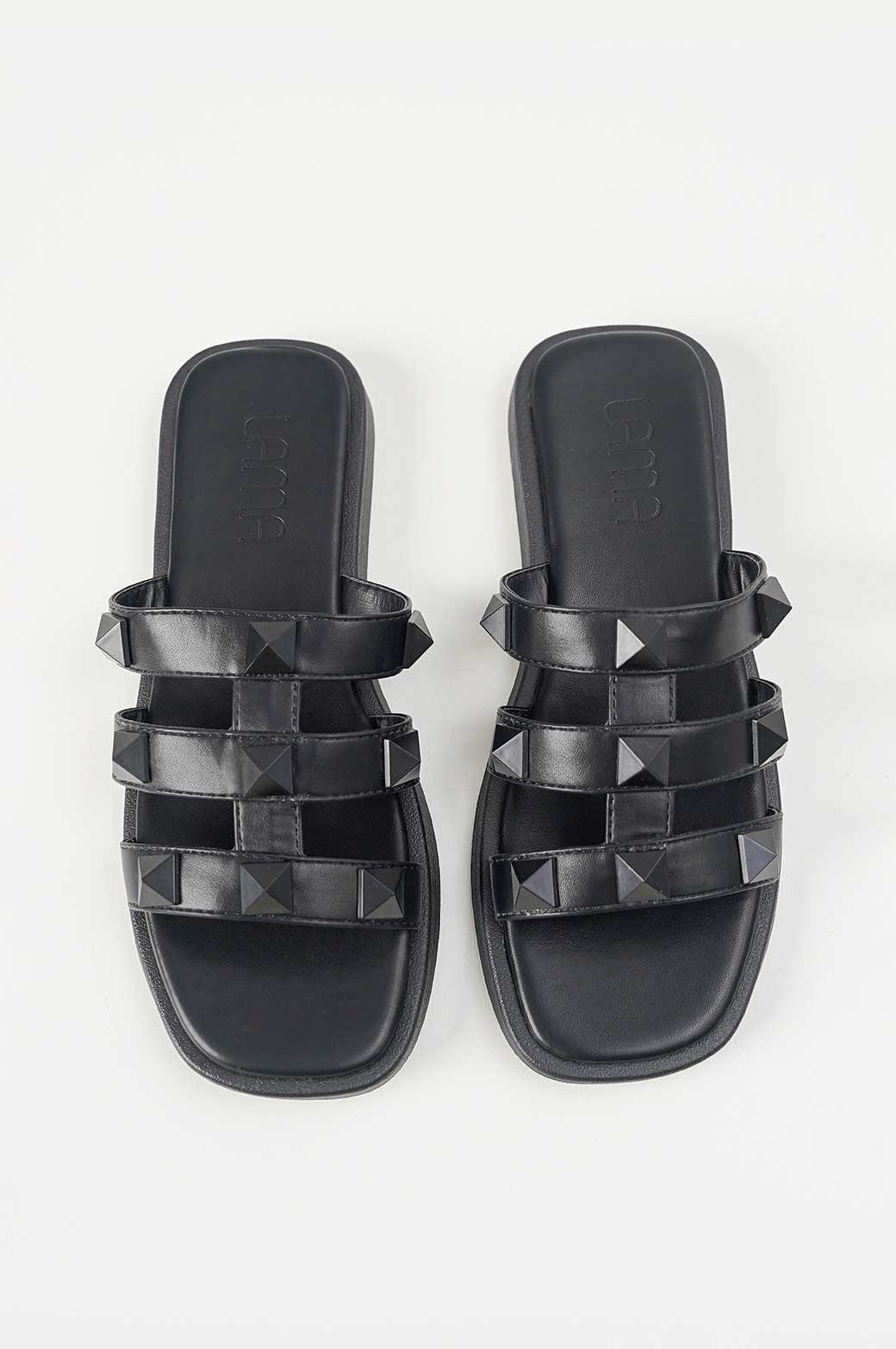 BLACK BASIC STUDED SLIDE