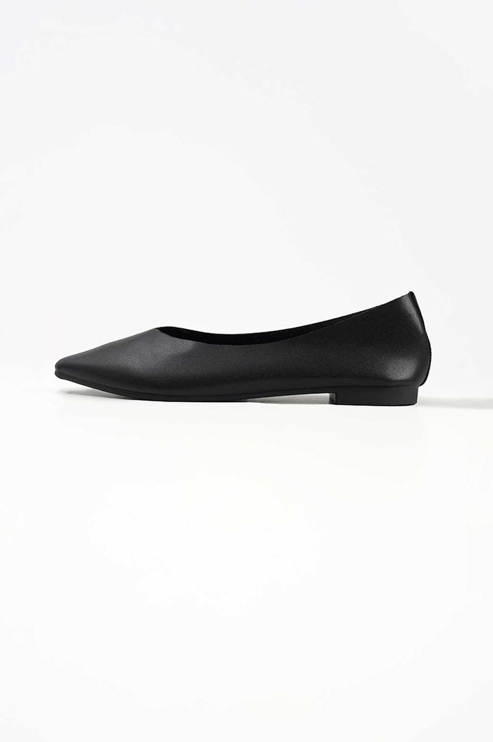 BLACK BASIC BALLERINA PUMPS