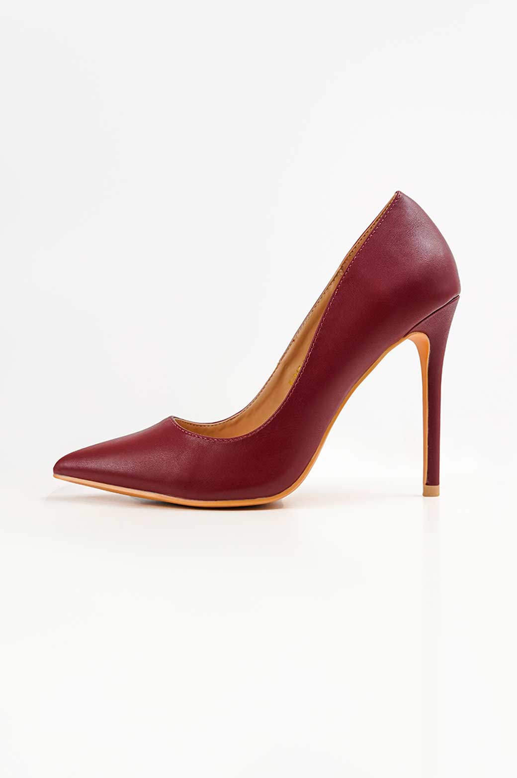 MAROON POINTED STILETTO HEEL