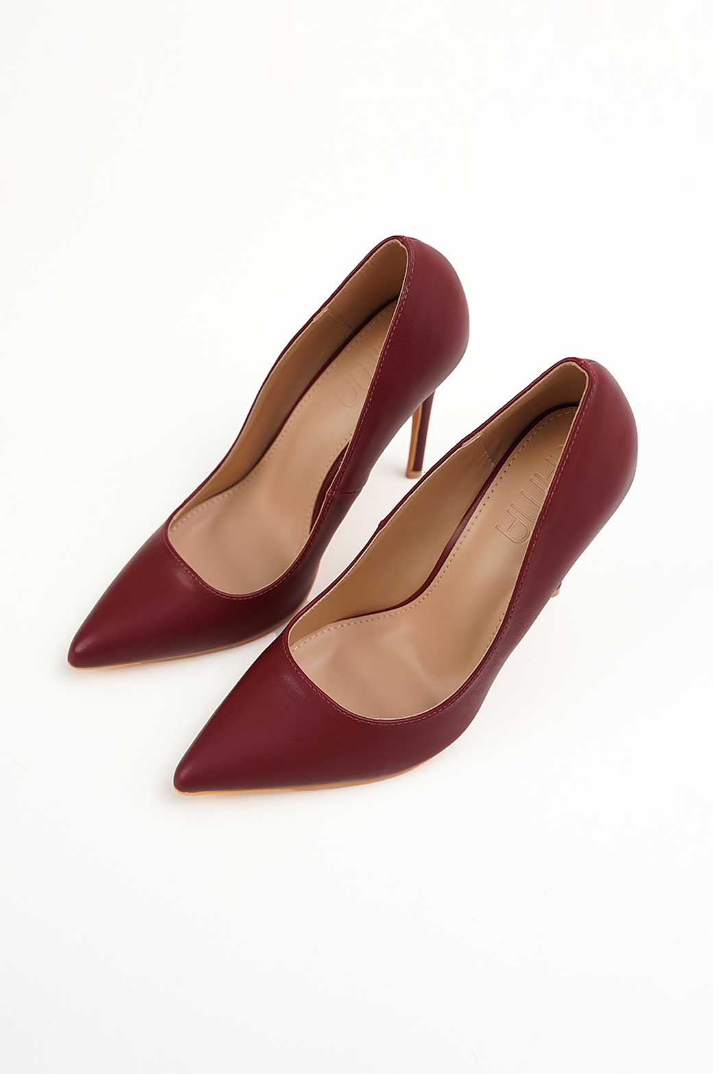 MAROON POINTED STILETTO HEEL