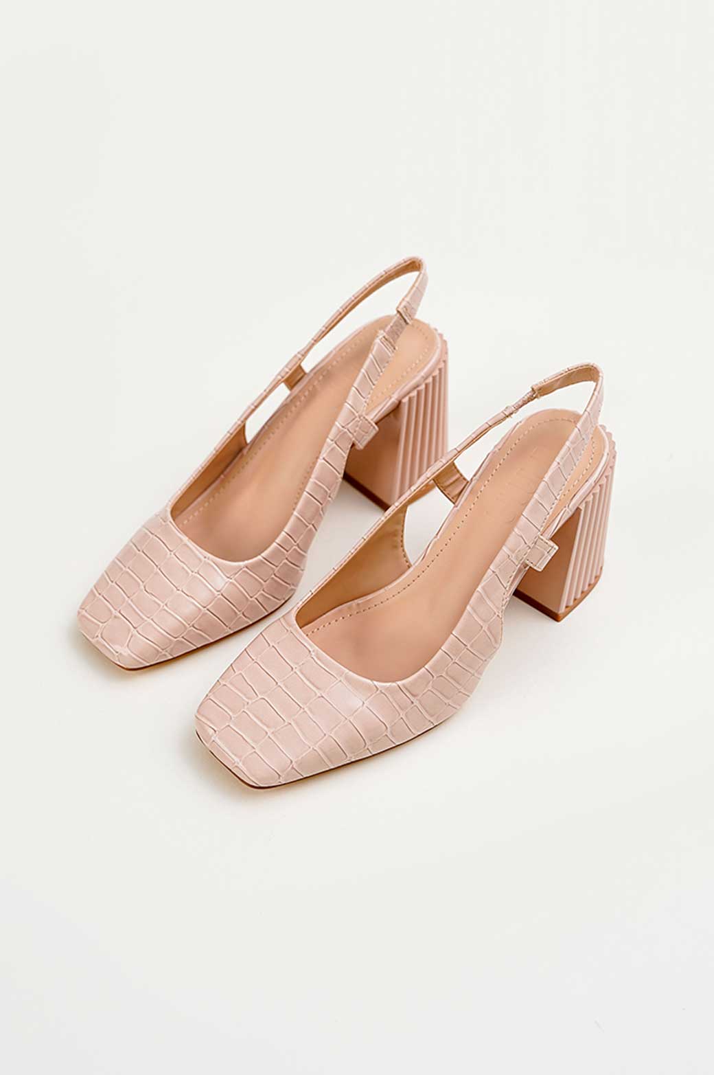 NUDE SLINGBACK HEELS