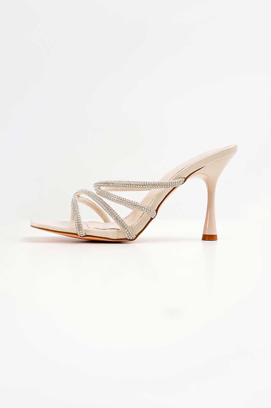 OFF WHITE CRYSTAL HIGH HEEL