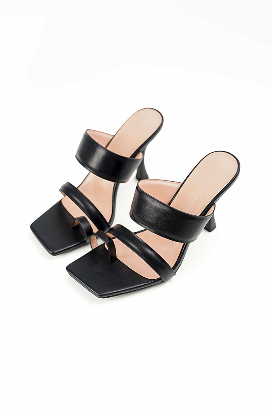 BLACK TOE RING HIGH HEEL