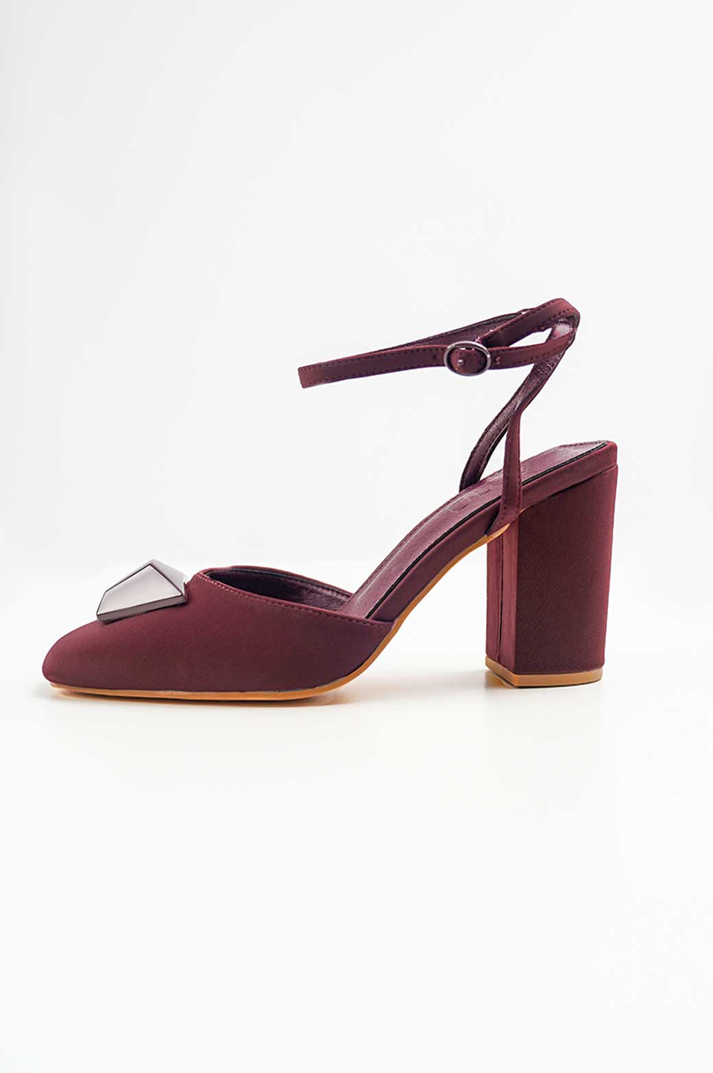 Maroon hot sale block heel