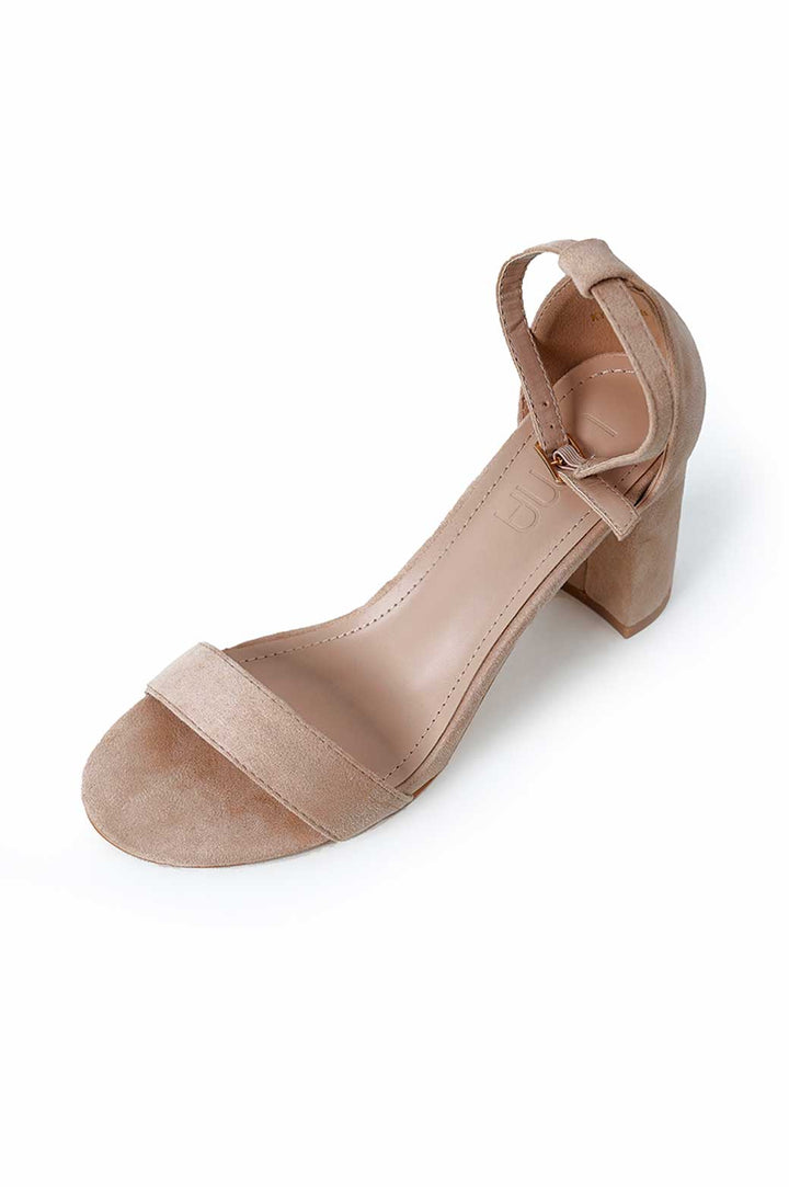 BEIGE ANKEL STRAP HEEL