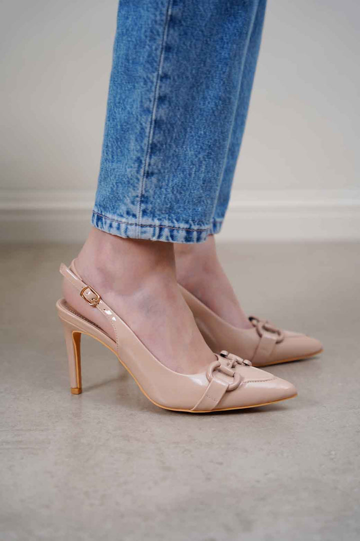 NUDE POINTED SLINGBACK