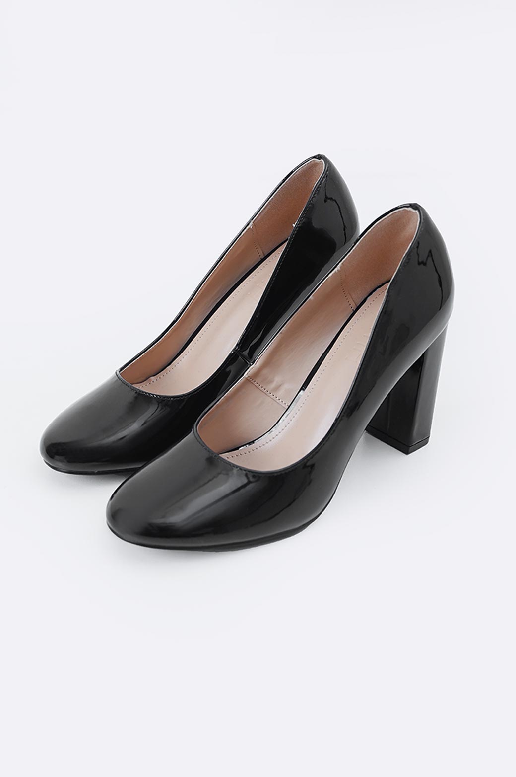 BLACK BASIC BLOCK HEEL
