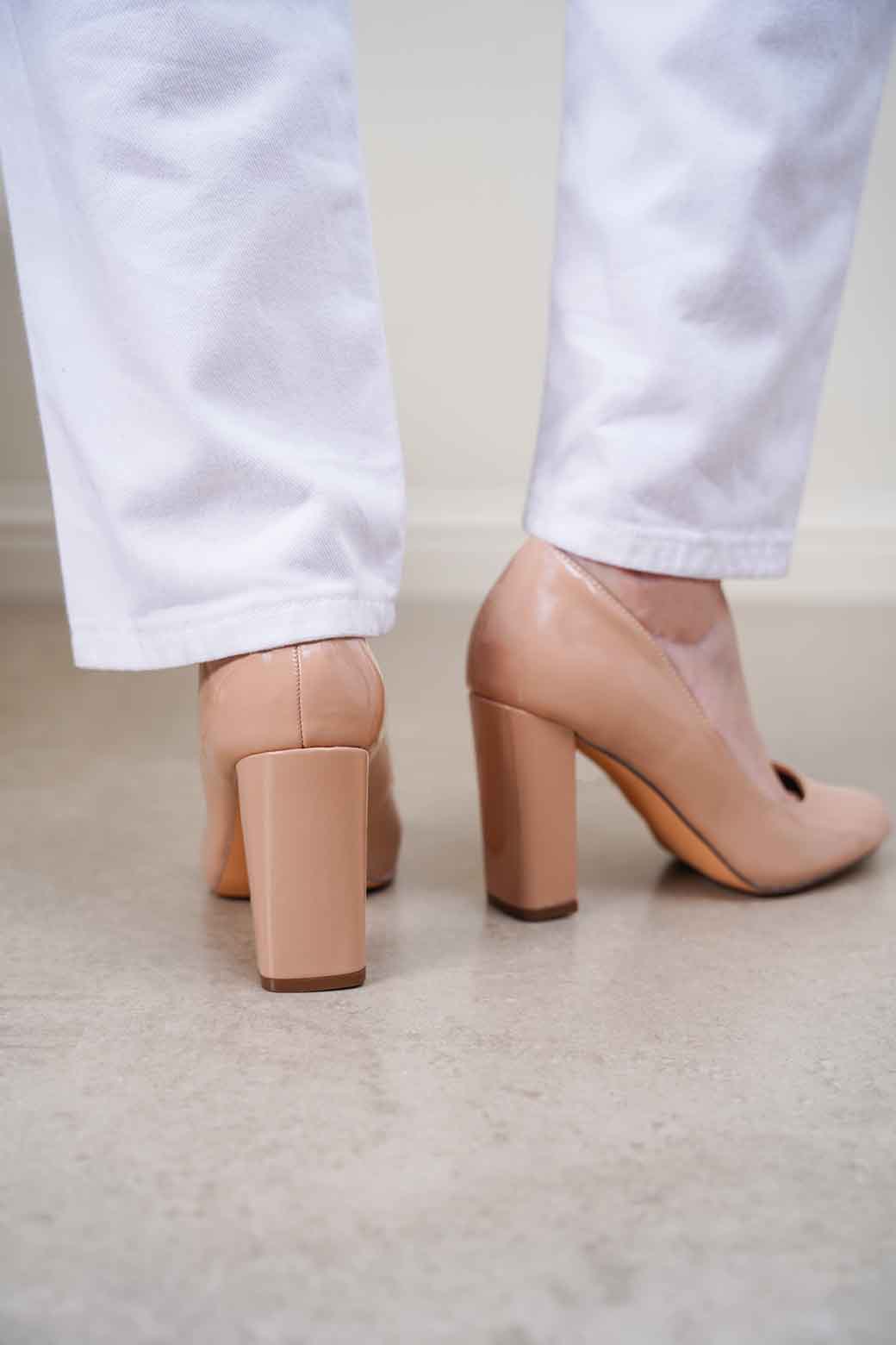 NUDE BASIC BLOCK HEEL