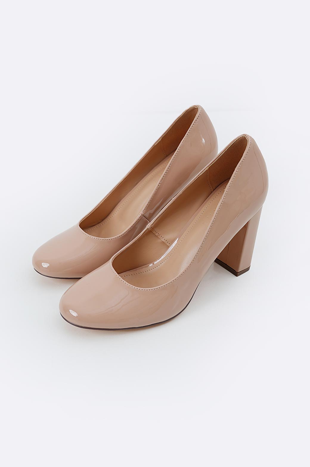 NUDE BASIC BLOCK HEEL