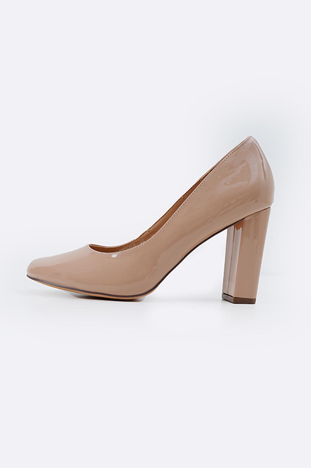 NUDE BASIC BLOCK HEEL