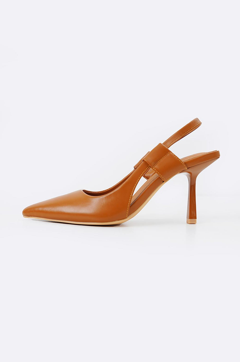 TAN MINIMALIST SLINGBACK HEEL