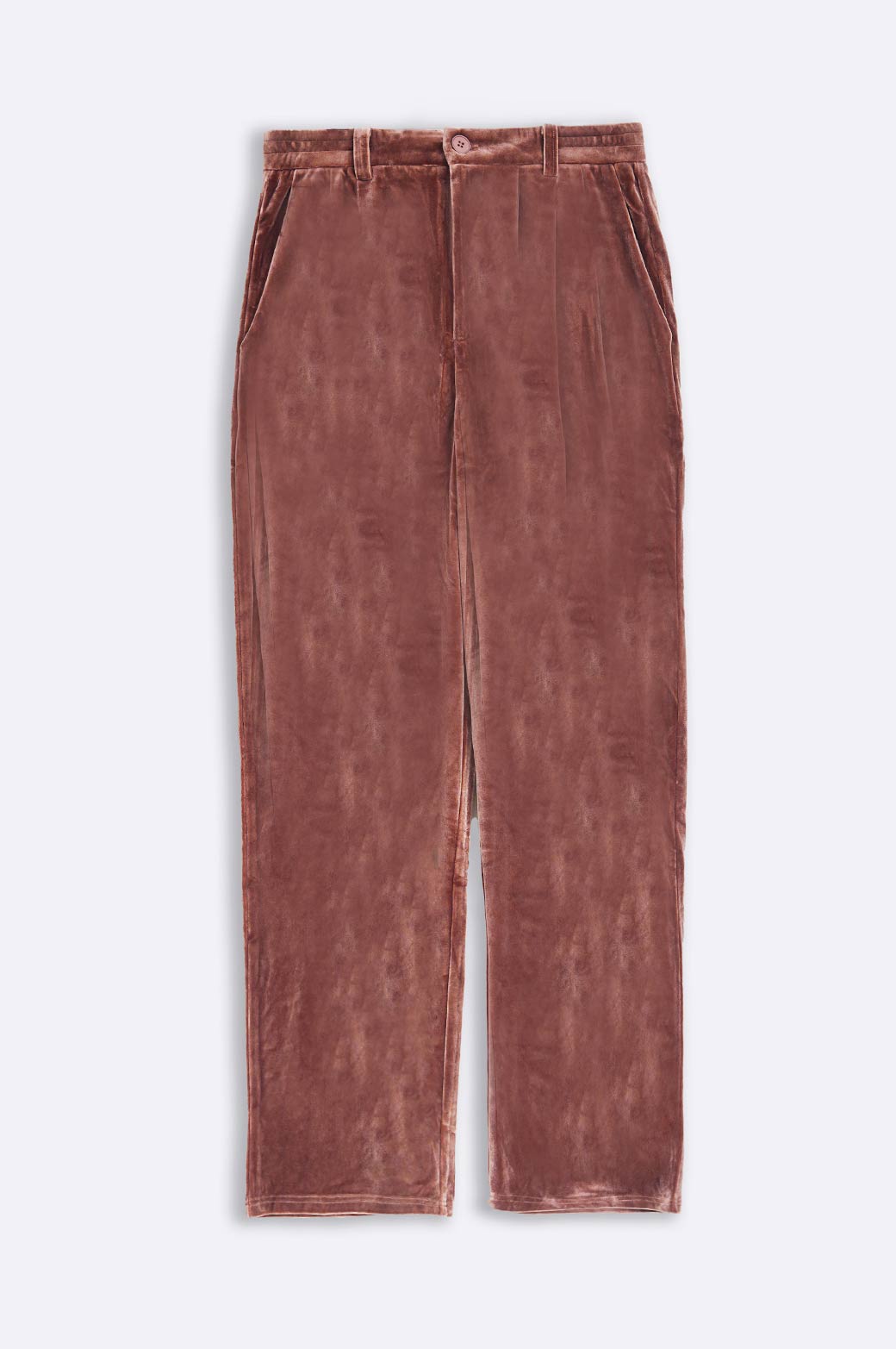 CAMEL VELVET PLEATED TROUSER