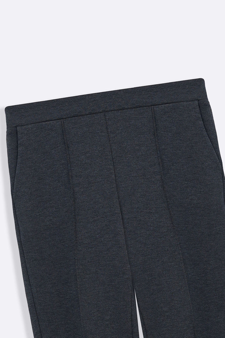 CHARCOAL STRAIGHT EASY SLACKS