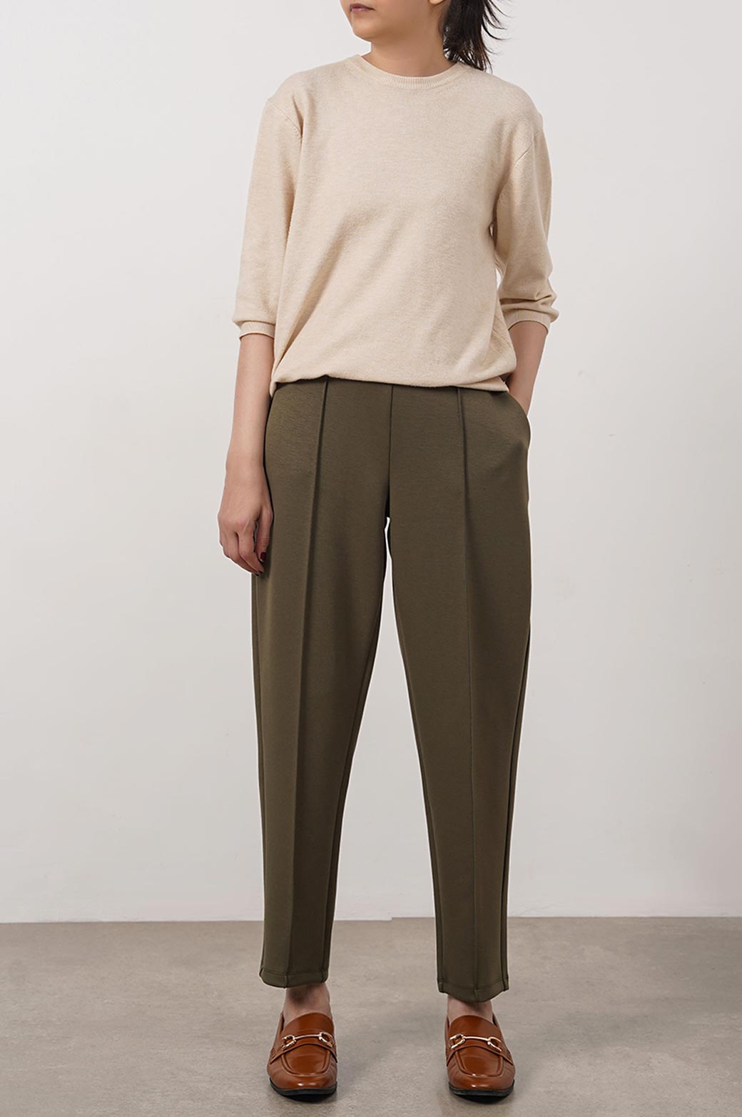 GREEN STRAIGHT EASY SLACKS