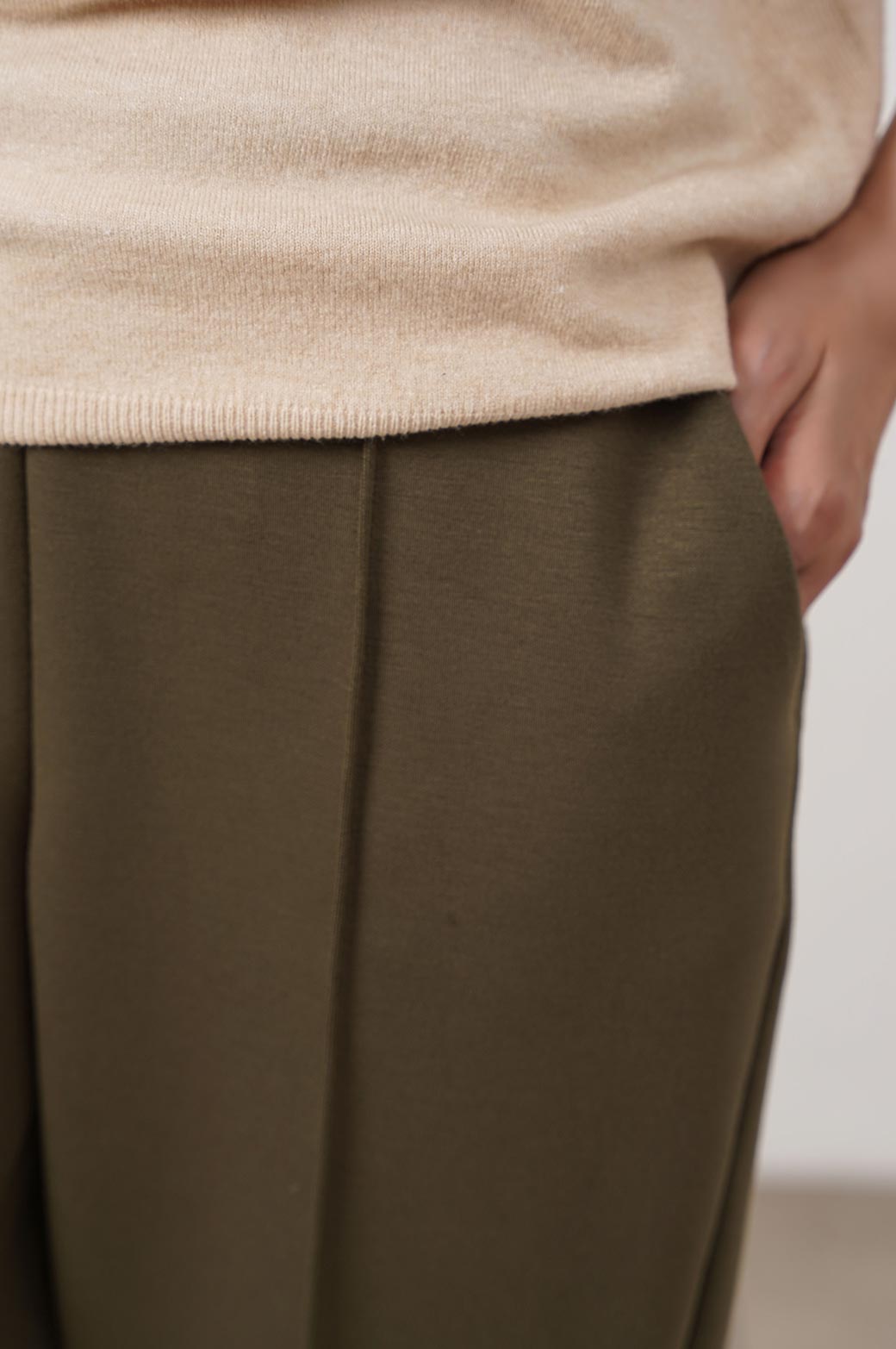 GREEN STRAIGHT EASY SLACKS