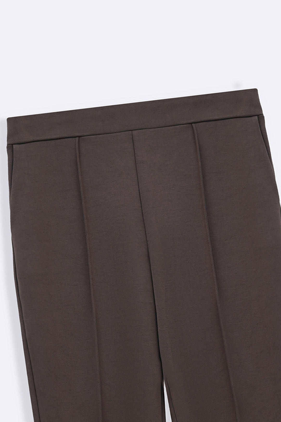 TAUPE STRAIGHT EASY SLACKS