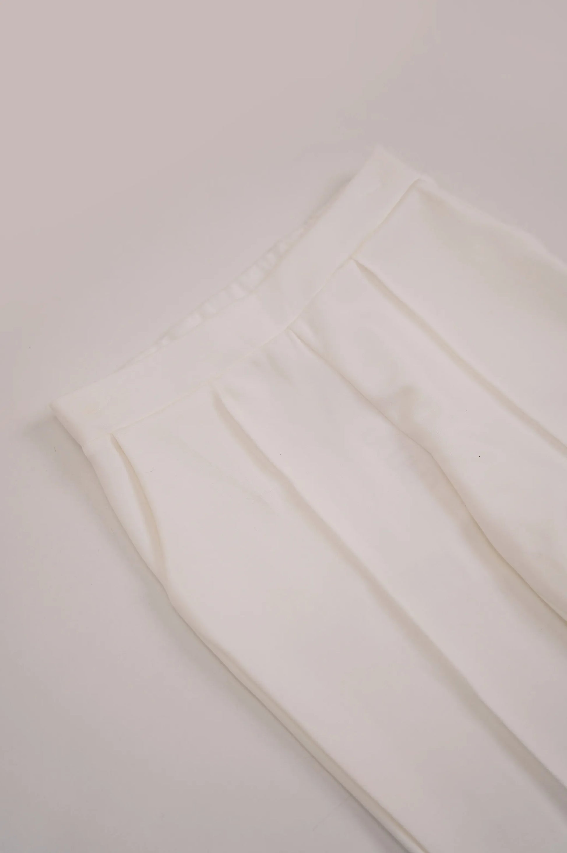 White Straight Easy Slacks