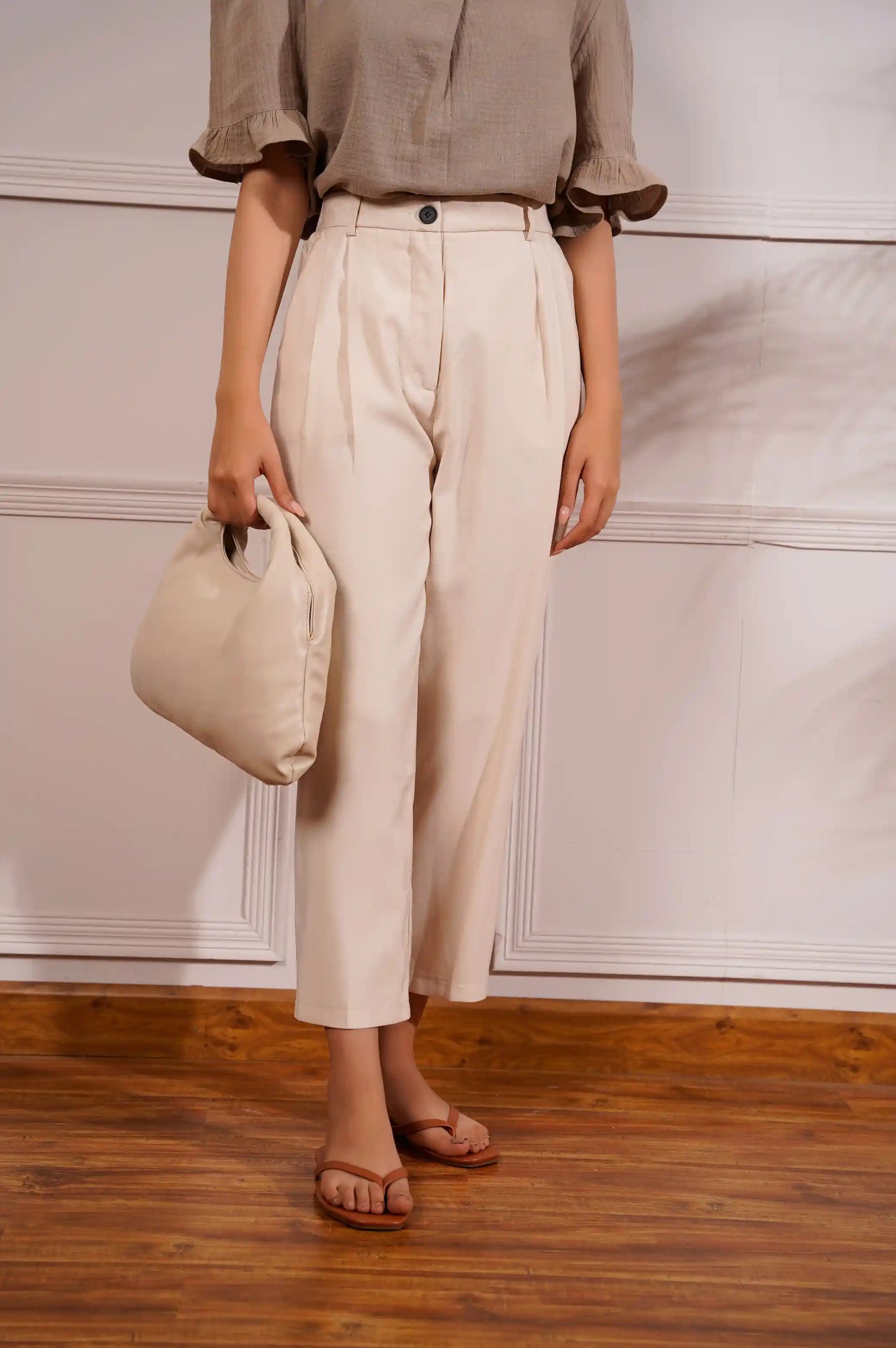 Off White Slim Linen trouser