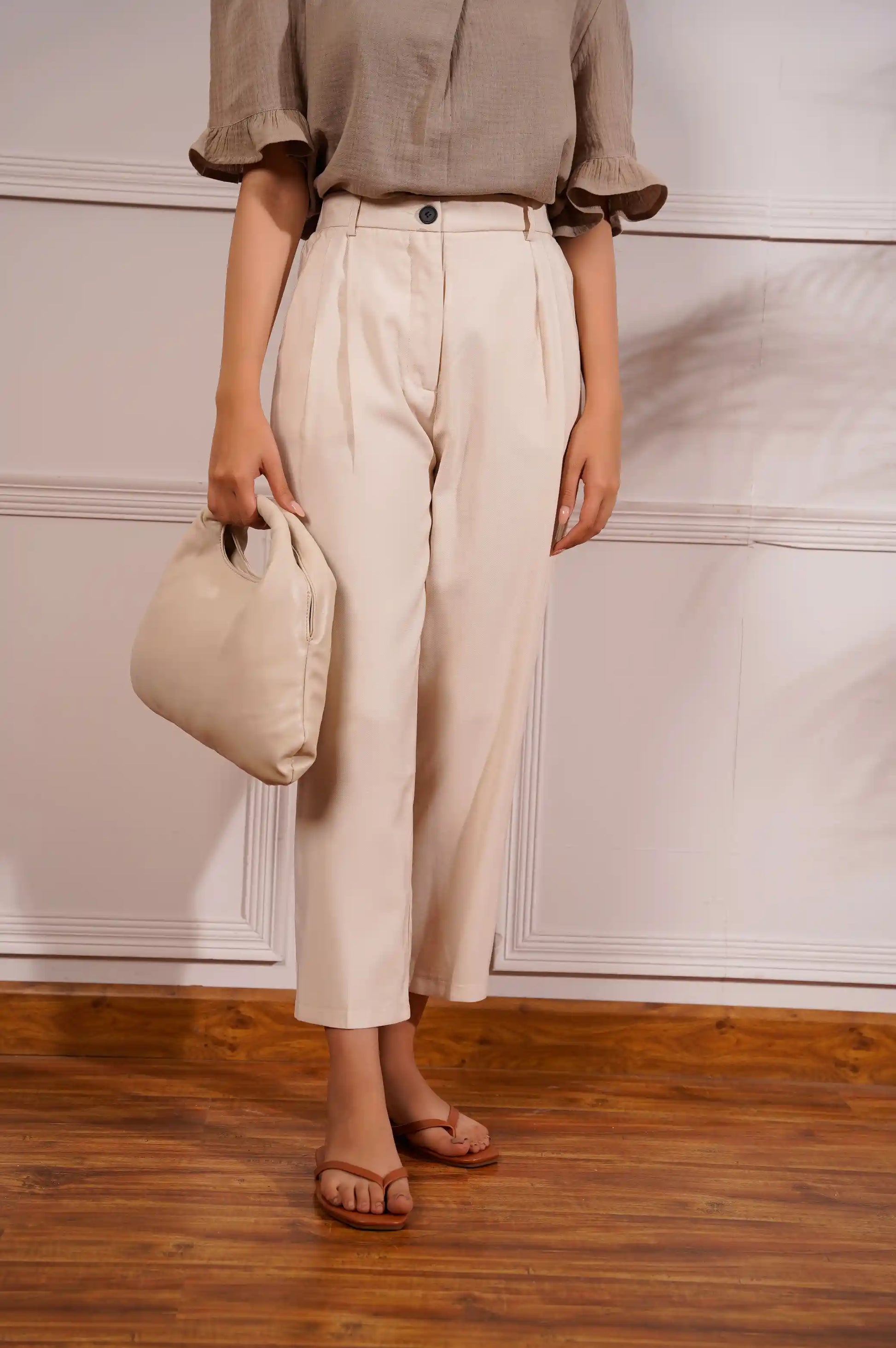 Off White Slim Linen trouser