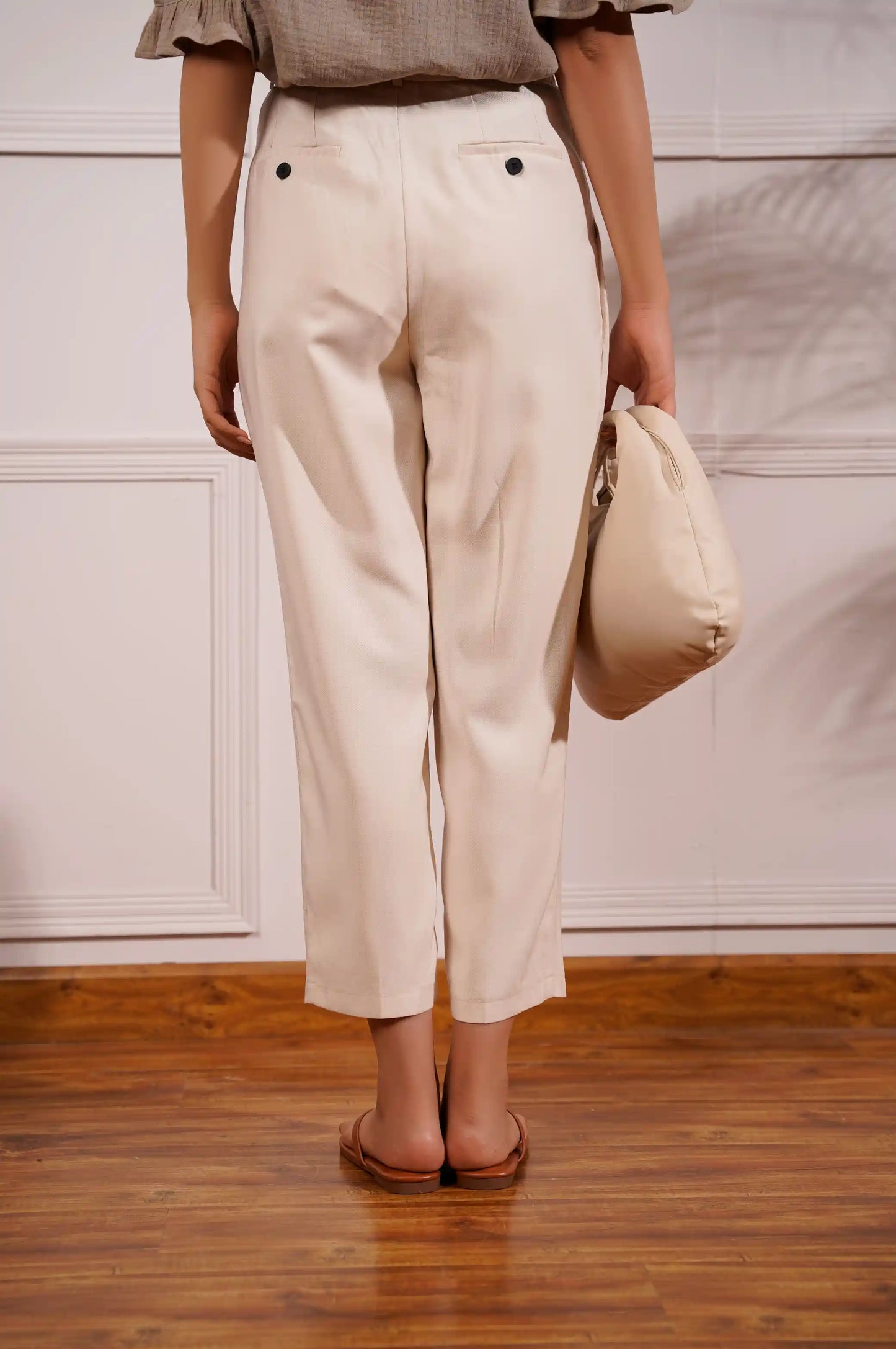 Off White Slim Linen trouser