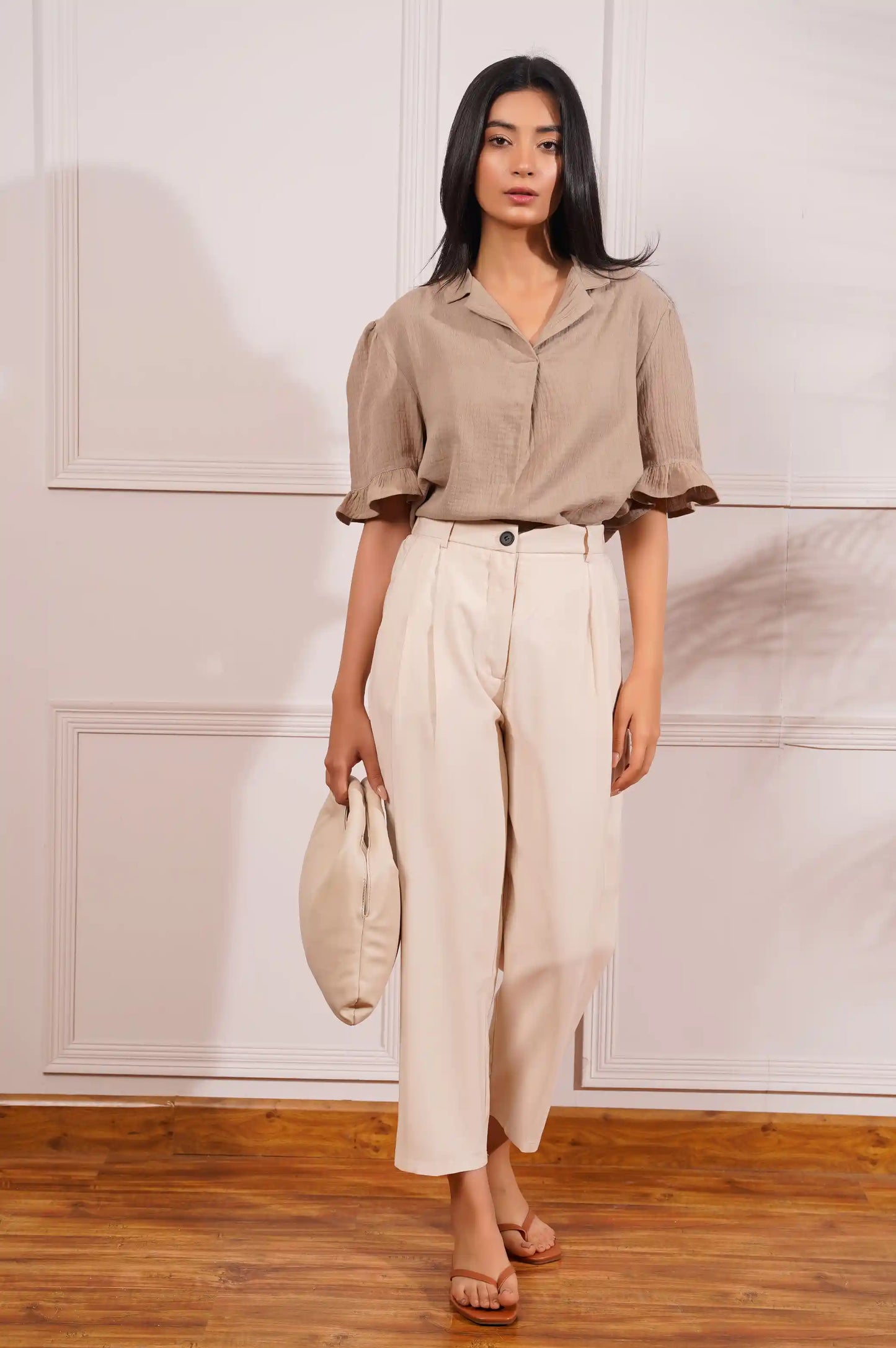 Off White Slim Linen trouser