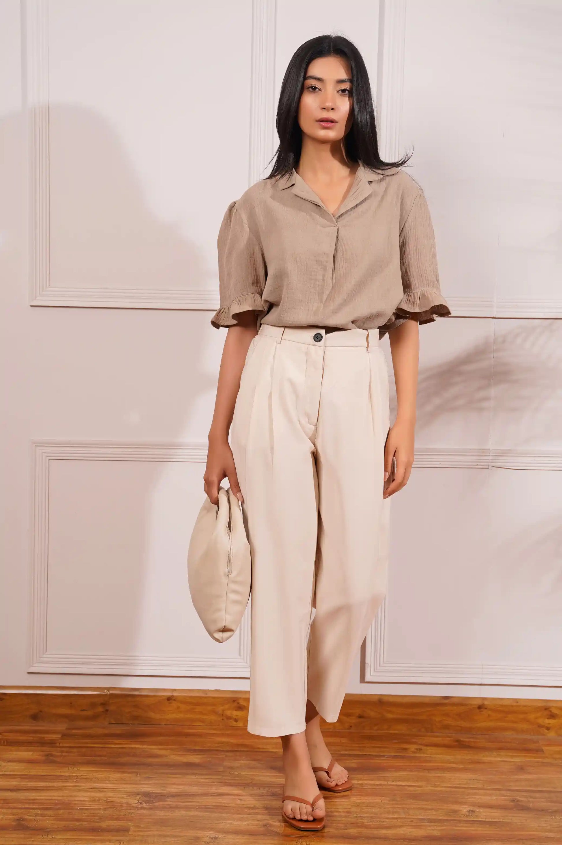 Off White Slim Linen trouser