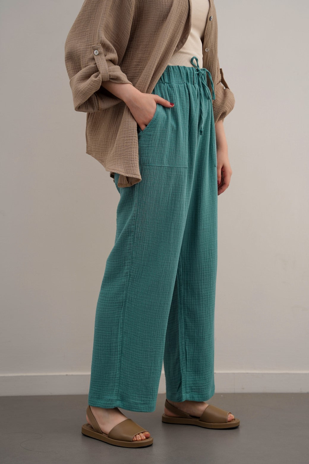 AQUA EVERYDAY MUSLIN PANTS