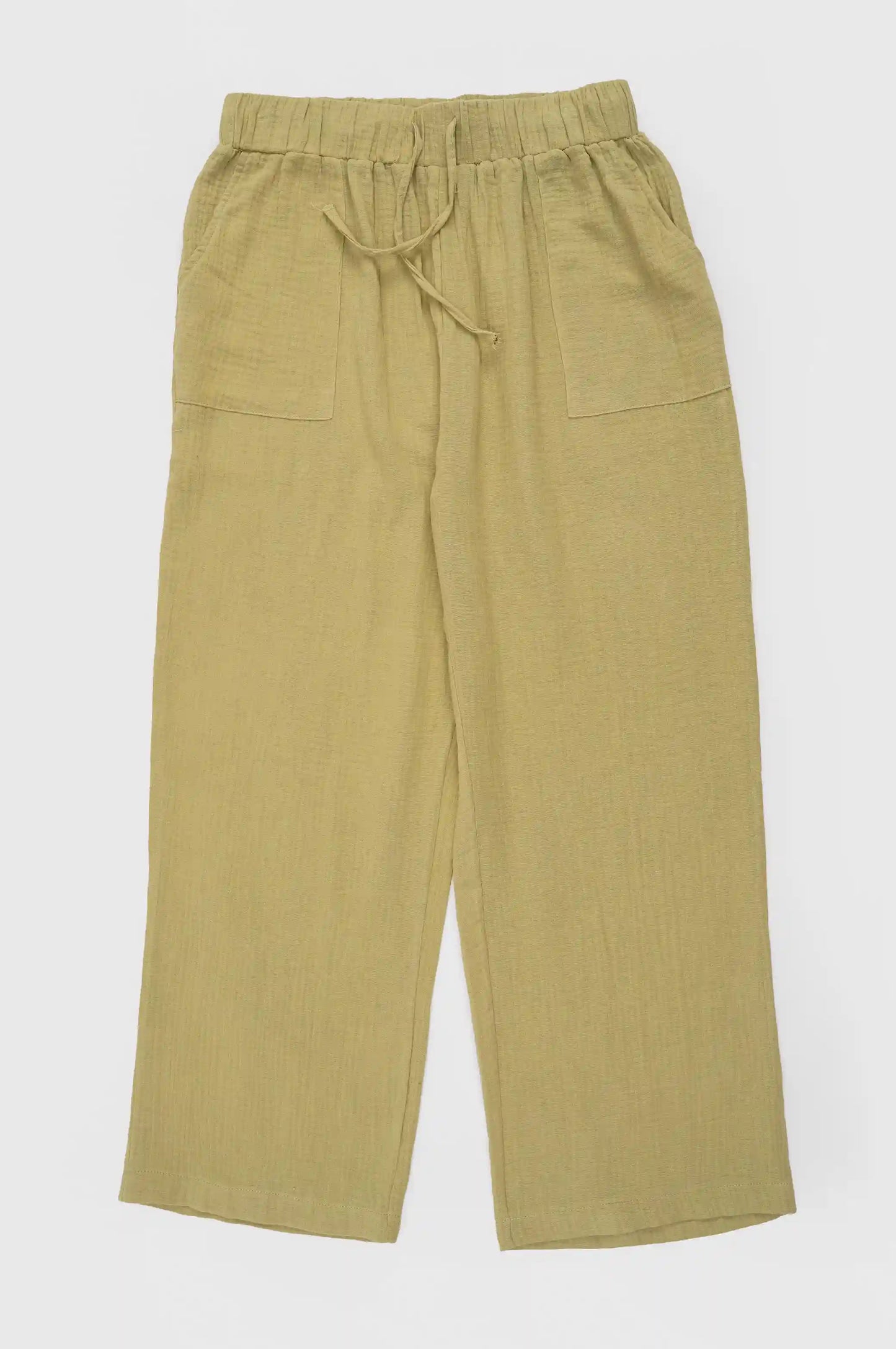 Green Straight Pants