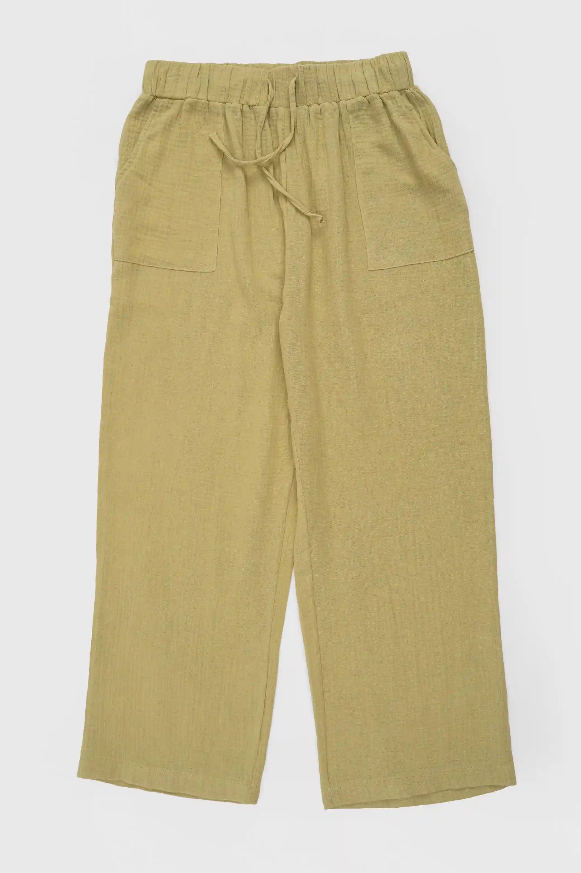 Green Straight Pants