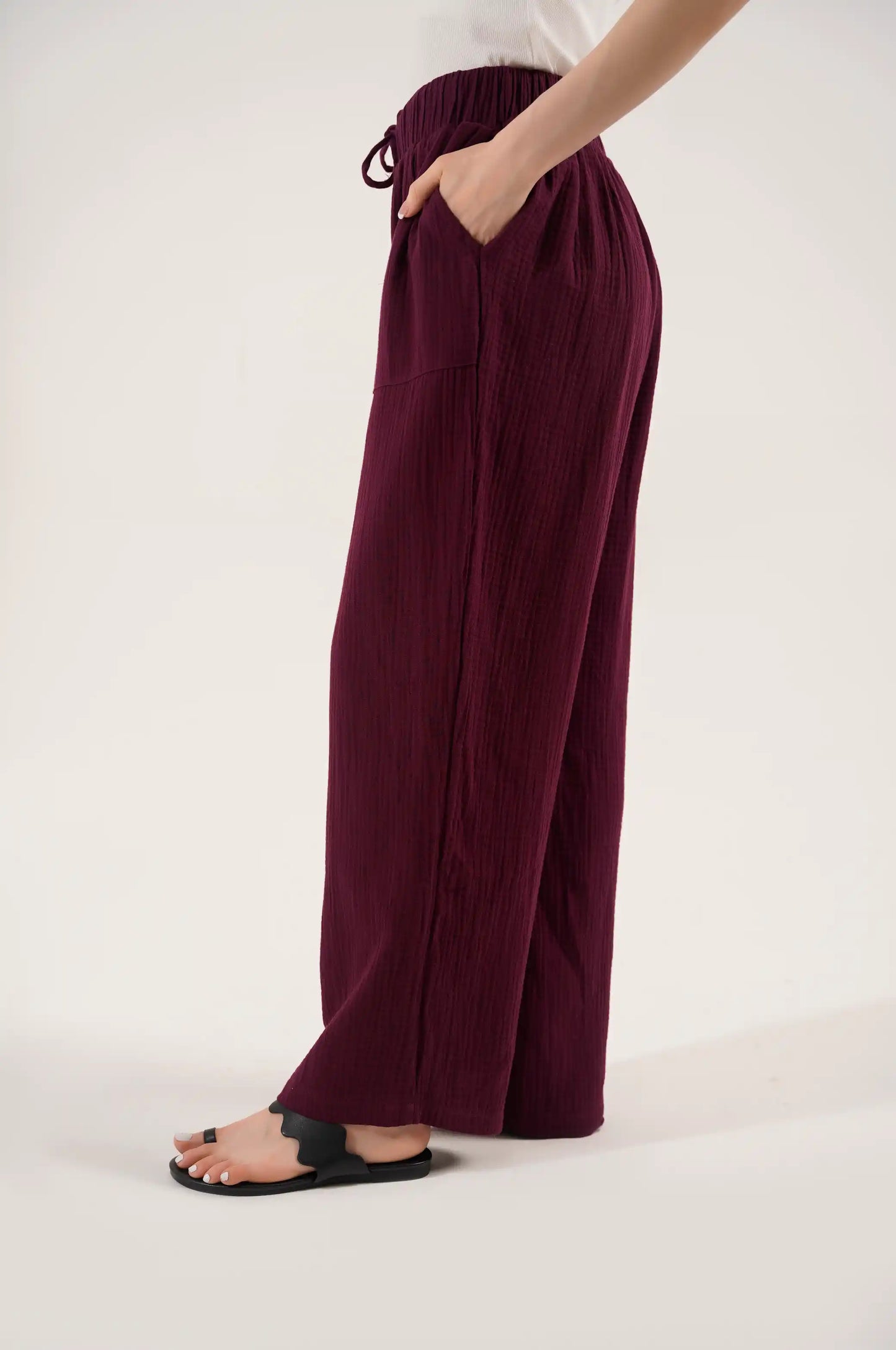 Purple Straight Pants