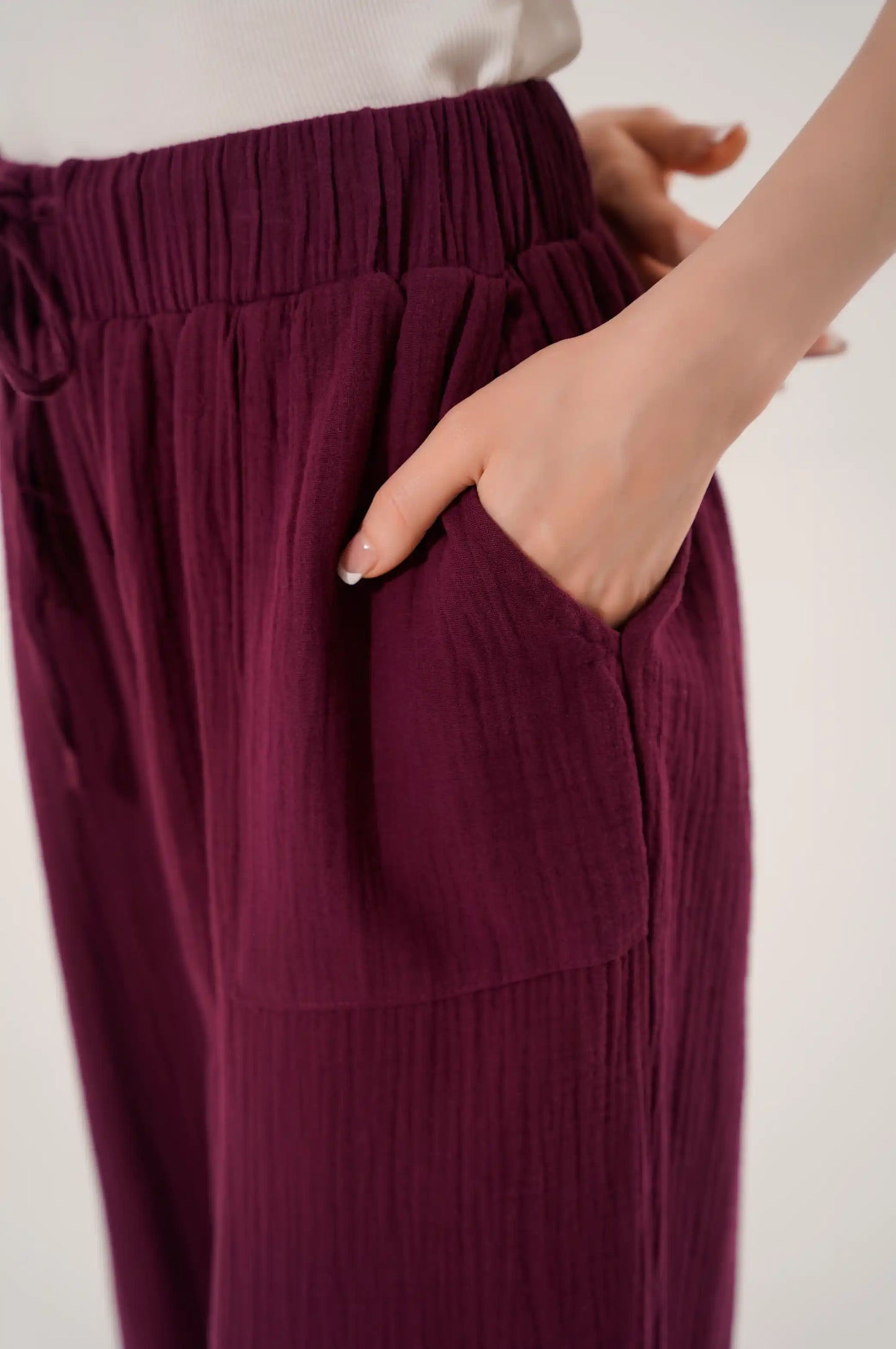 Purple Straight Pants