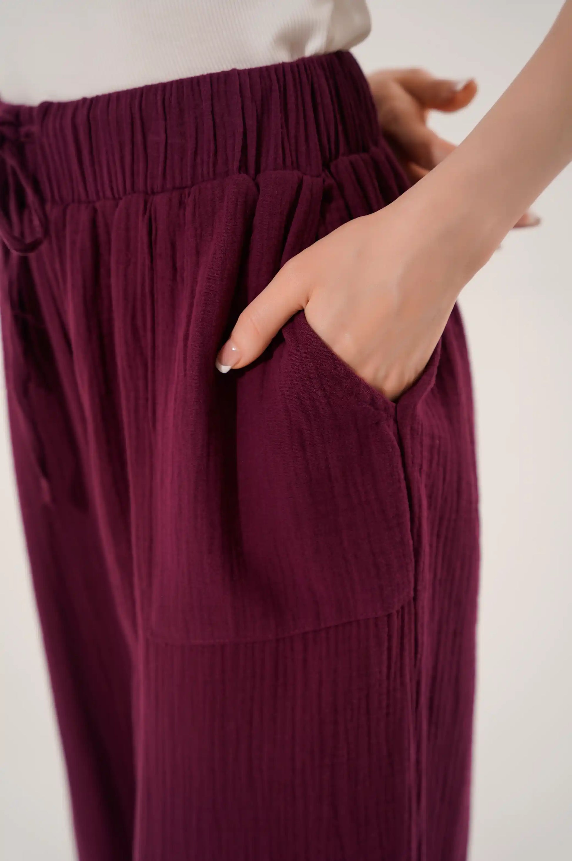 Purple Straight Pants