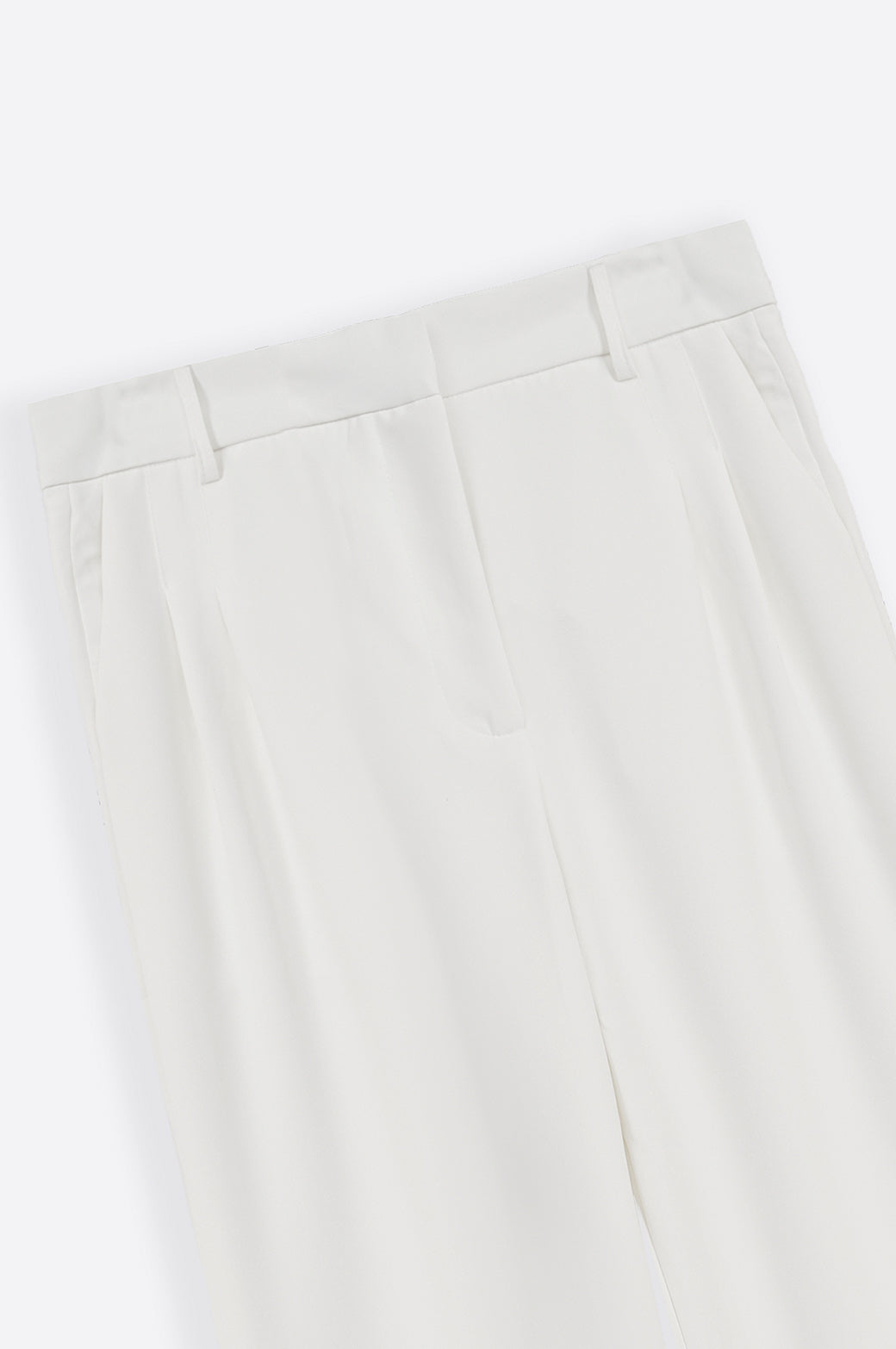 WHITE LONG FORMAL STRAIGHT TROUSERS