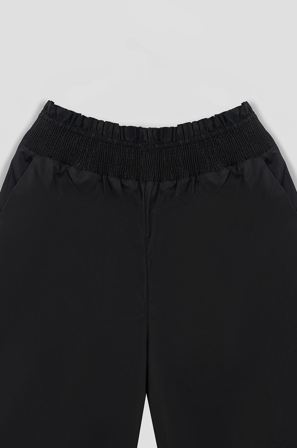 BLACK SMOCKED CULOTTE